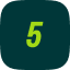Number five in vibrant green circle